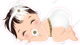 Gold - Light Skin Tone Brown Hair Girl Sleeping