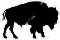 Buffalo / Bison Silhouette Mascot Logo