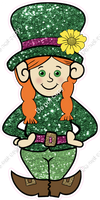 Sparkle - Girl - St. Patrick's Day Leprechaun Face Cutout