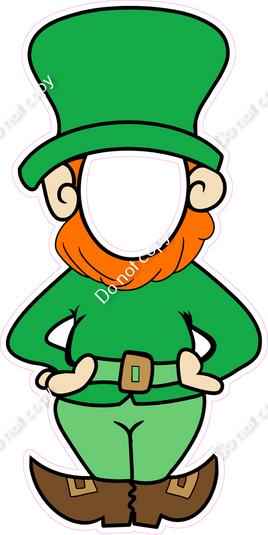 Flat - Boy - St. Patricks Day Leprechaun Face Cutout