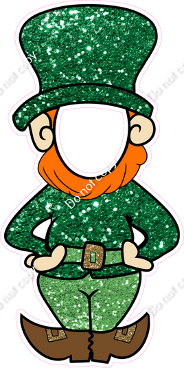 Sparkle - Boy - St. Patricks Day Leprechaun Face Cutout w/ Variants