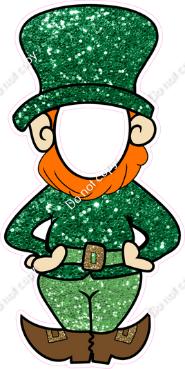 Sparkle - Boy - St. Patricks Day Leprechaun Face Cutout