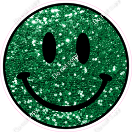Green Sparkle Smiley Face