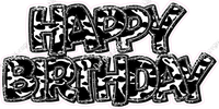 Pattern - Double Line Happy Birthday