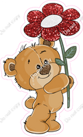 Teddy Bear with Red Flower w/ Variants