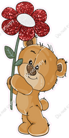 Teddy Bear with Red Flower w/ Variants