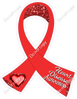 Heart Disease Awareness Ribbon w/ Variants