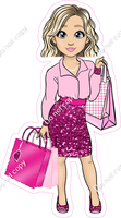 Barbie - Light Skin Tone Girl - Blonde Short Hair with Shopping Baby w/ Variants