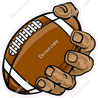 Dark Skin Tone Hand & Football with Variants