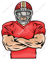 Red Jersey Football Player - Light Skin Tone w/ Variants