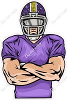 Purple Jersey Football Player - Light Skin Tone w/ Variants