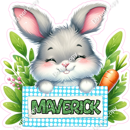 Custom Boy Easter Rabbit - Change Name & Name Color