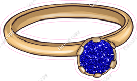 Gold Ring - Blue Stone