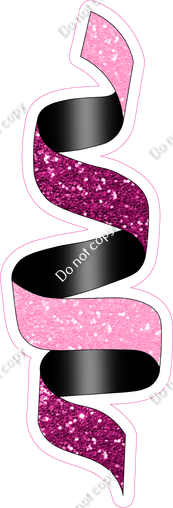 Sparkle Hot Pink, Baby Pink, Black Streamer - Style 1