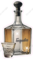 Tequila Bottle and Shot Glass