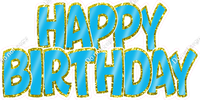 Flat - Sparkle Outlines Happy Birthday