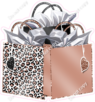 Shopping Bags - Rose Gold & Rose Gold Leopard w/ Variants