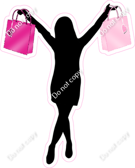 Girl Shopping Silhouette w/ Variants