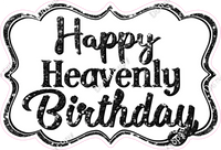 Happy Heavenly Birthday Statement - Navy Blue w/ Variants