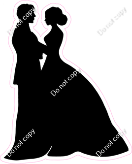 Just Married - Husband & Wife Silhouette