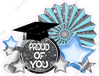 Baby Blue & Silver Proud of You Statement with Fan w/ Variant