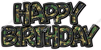 Pattern - Double Line Happy Birthday