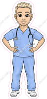 Blonde Hair Male Nurse / Doctor w/ Variants