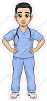 Black Hair Male Nurse / Doctor w/ Variants