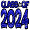 Blue Sparkle CLASS OF 2024 Statement w/ Variant