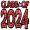 Red Sparkle CLASS OF 2024 Statement w/ Variant