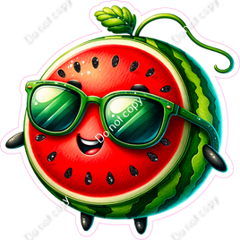 Watermelon with Sunglasses