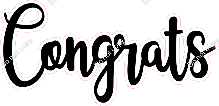 Cursive Congrats Statement| Sign Swag USA
