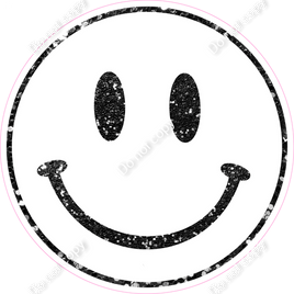 White, Black Sparkle Smiley Face w/ Variants