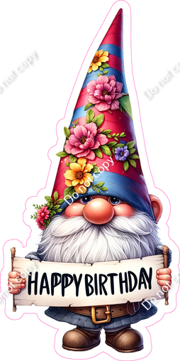 Gnome - Happy Birthday Sign