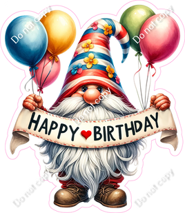 Gnome - Happy Birthday Sign