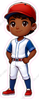 Dark Skin Tone Boy - Baseball Player w/ Variants