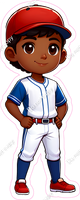 Dark Skin Tone Boy - Baseball Player w/ Variants