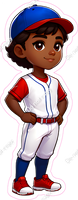Dark Skin Tone Girl - Baseball Player w/ Variants