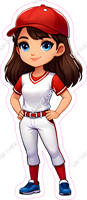 Light Skin Tone Girl - Baseball Player w/ Variants