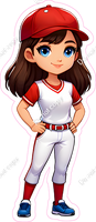 Light Skin Tone Girl - Baseball Player w/ Variants