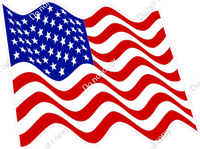 Flat American Flag Wavy w/ Variants