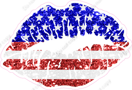 4th of July - Lips - American Flag