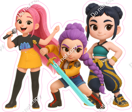 KPop, Korean, Demon Hunters - Girls