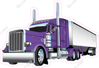 Purple Semi Truck & Trailer