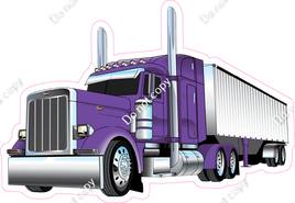 Purple Semi Truck & Trailer