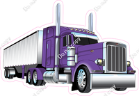 Purple Semi Truck & Trailer