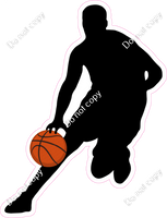 Basketball - Boy Dribble Silhouette