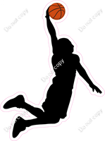 Basketball - Boy Dunking Silhouette