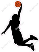 Basketball - Boy Dunking Silhouette