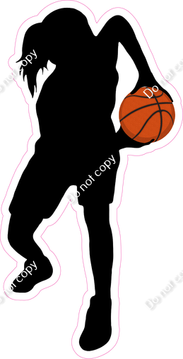 Basketball - Girl Defending Silhouette
